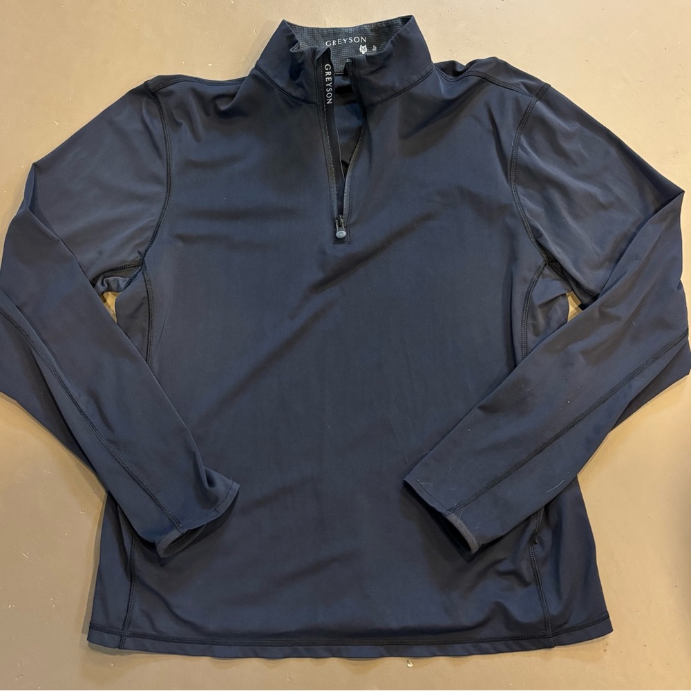 Greyson Men's Black Zip Up Sweater
